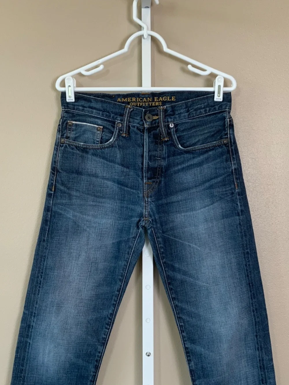 American Eagle Original Taper Distressed Jeans
